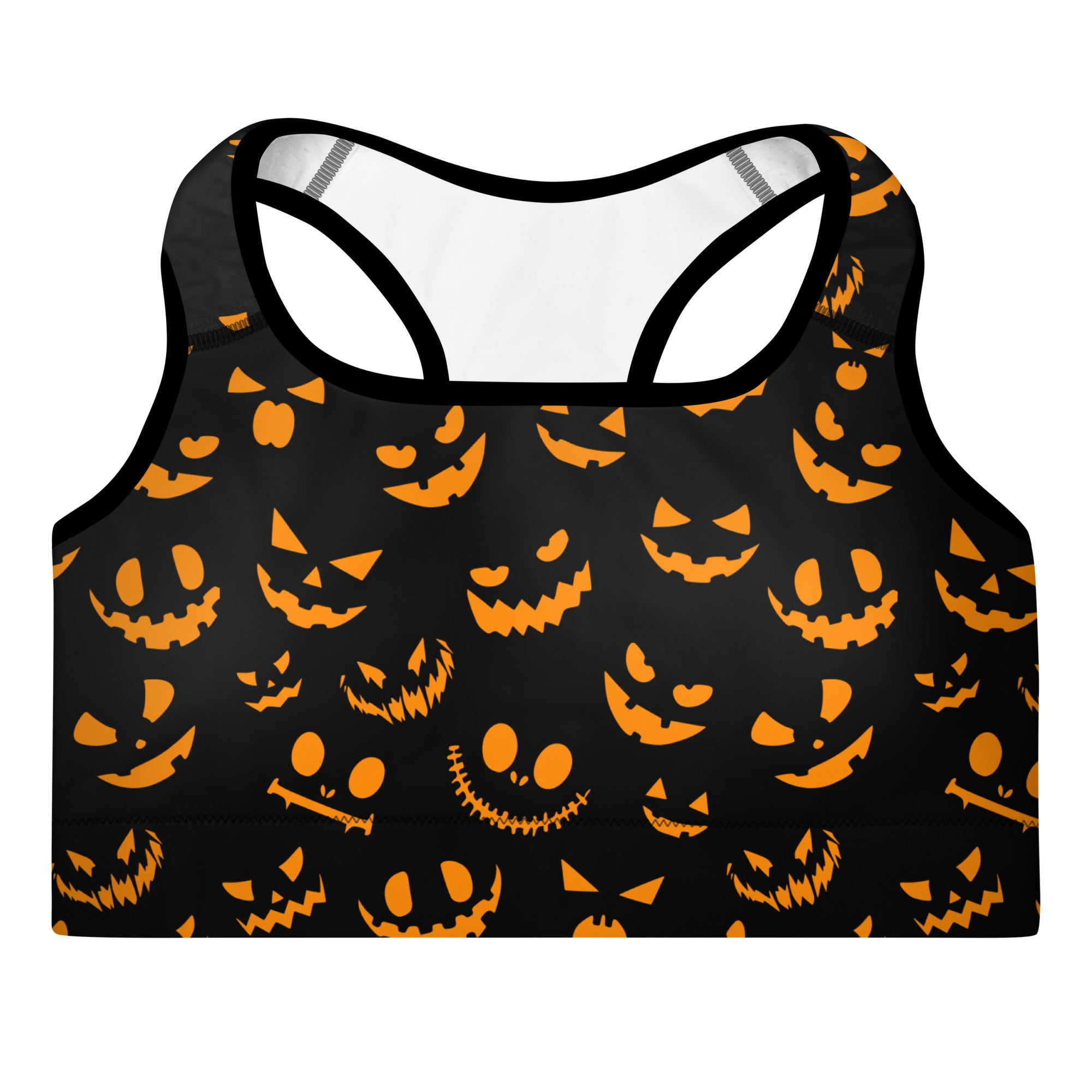 Menacing Pumpkin Sports Bra